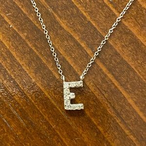 DIAMOND Initial in White Gold